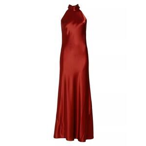 Galvan Sienna Satin Halterneck Gown - 4 - Sienna